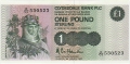 Clydesdale Bank Plc 1 And 5 Pounds 1 Pound,  5. 1.1983